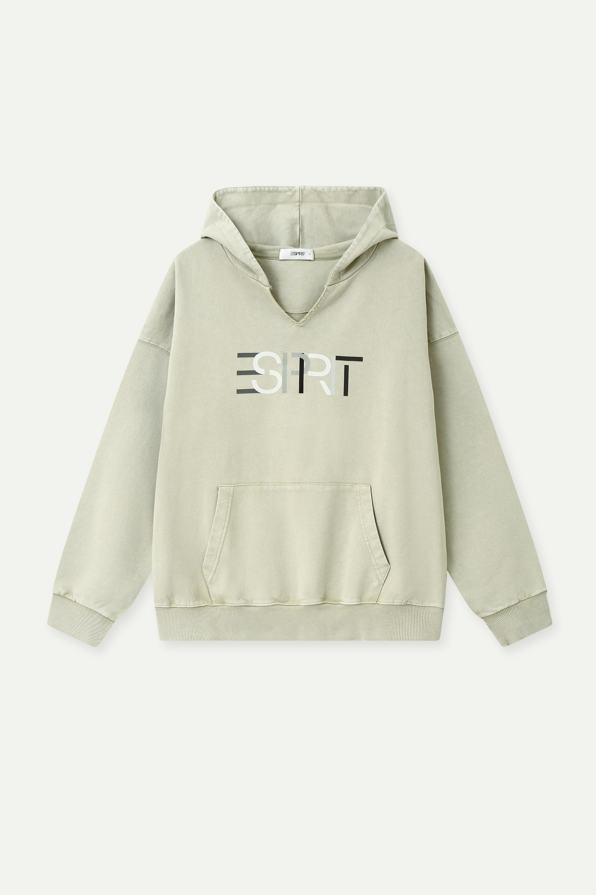 寬鬆 V 字領連帽衫