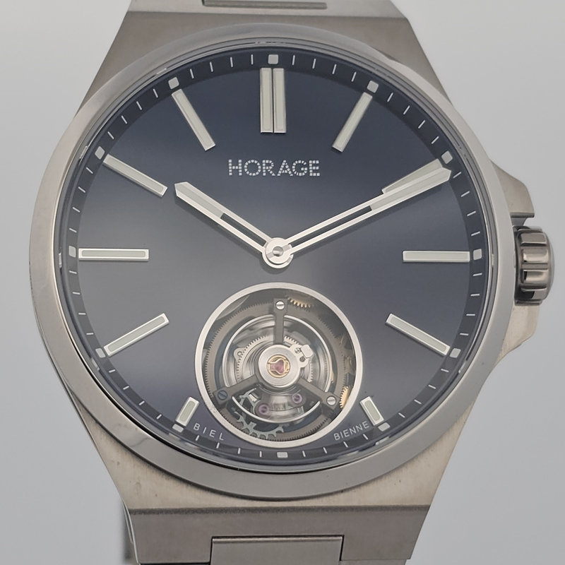 Horage Autark Tourbillon Sunray Blue Tungsten Rotor