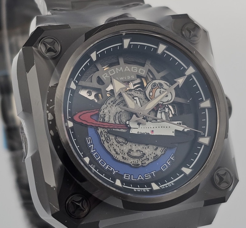 Romago Snoopy Astronaut Collection Black Ceramic Limited 70pcs RM113-BK-SN