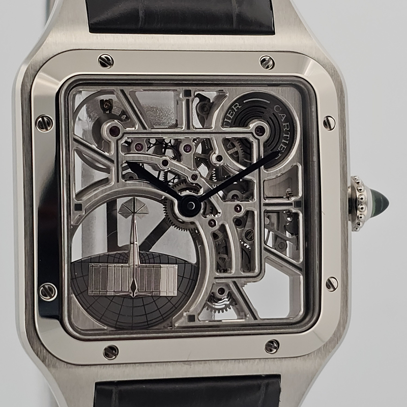 Cartier Santos Dumont Skeleton Watch Equipped With A Micro-Rotor WHSA0032「直播價」