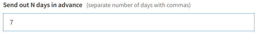 Send advance notices