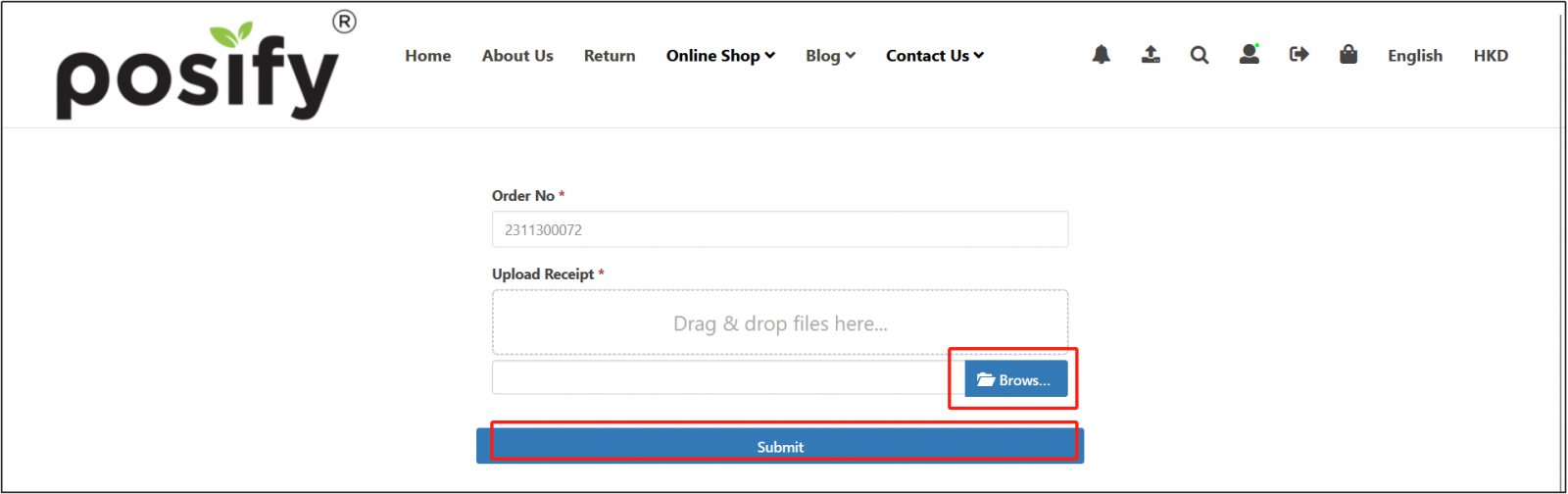 Upload credentials