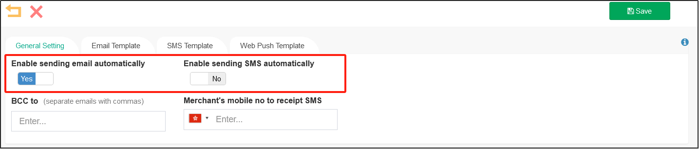 TAB basic Settings