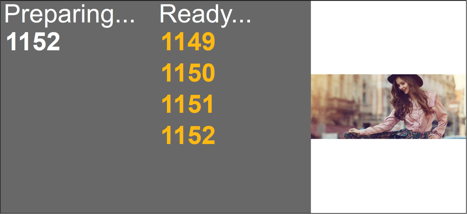 The tracking number displays the list