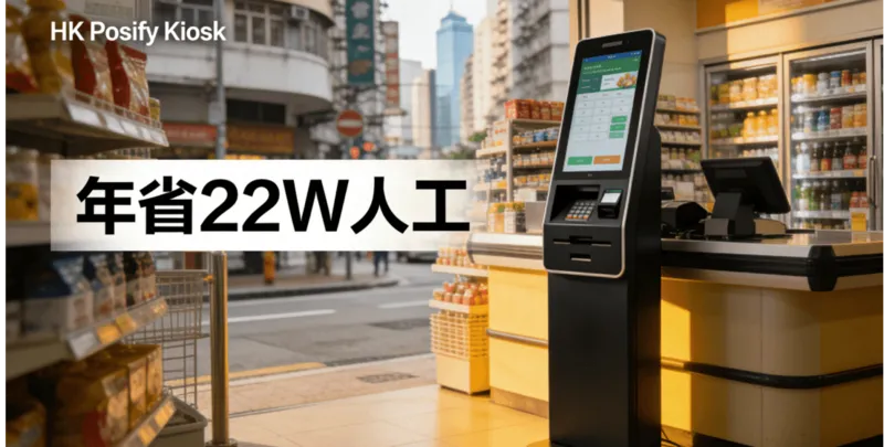 香港商家必看｜HK Posify Kiosk自助結賬機，一年省22W人工，解決人手短缺痛點