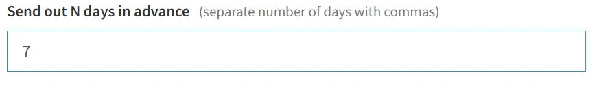 Send advance notices