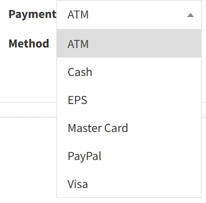 Select a payment method
