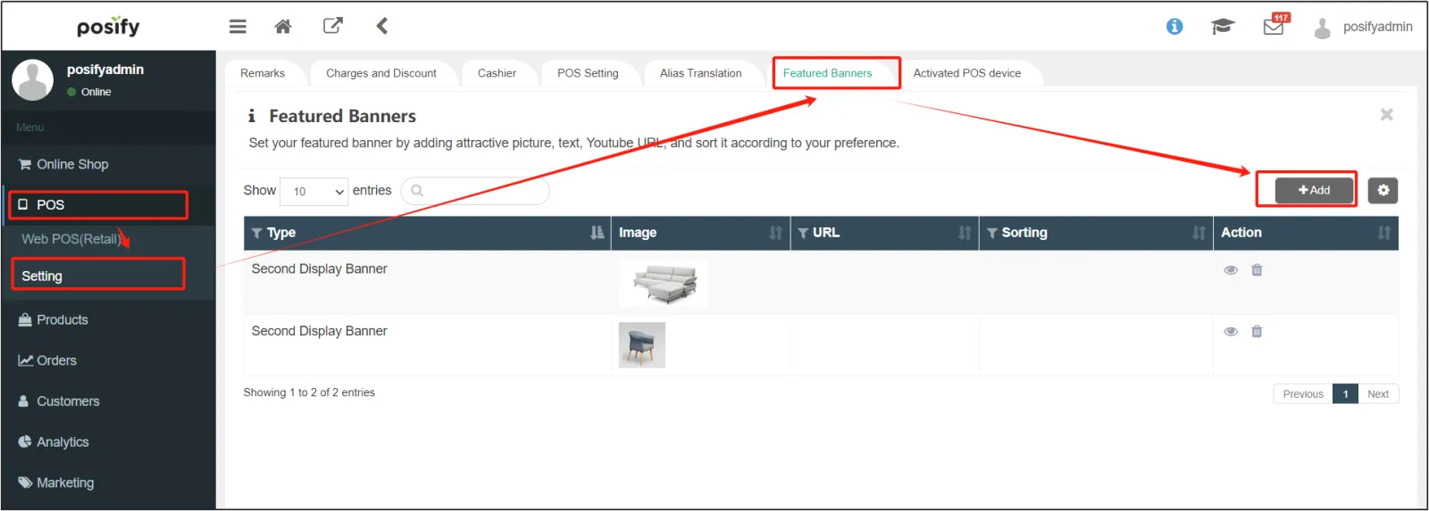 Click Add new to upload ad image