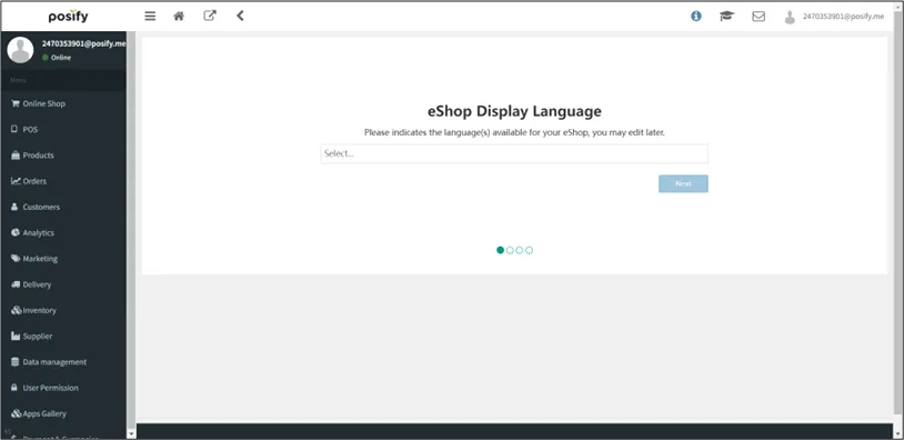 Select the eShop display language