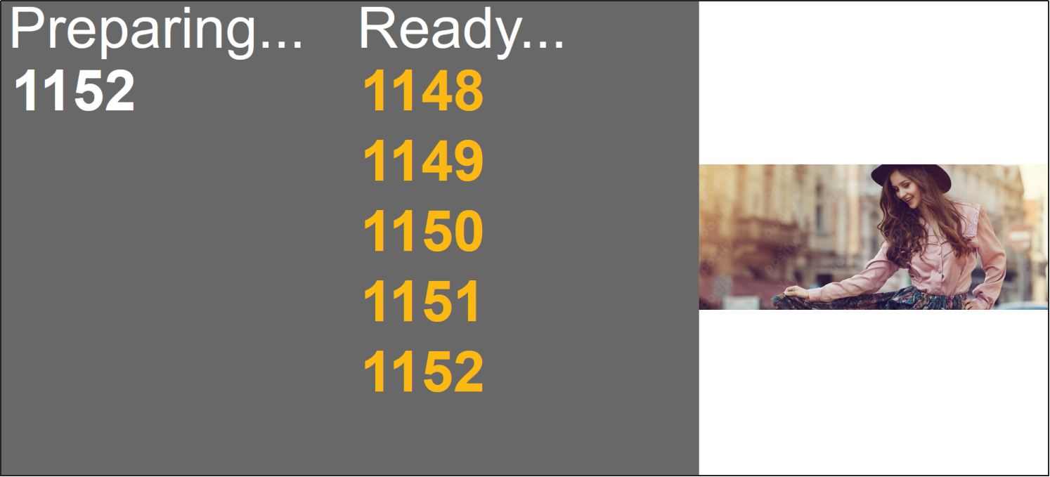 The tracking number displays the list