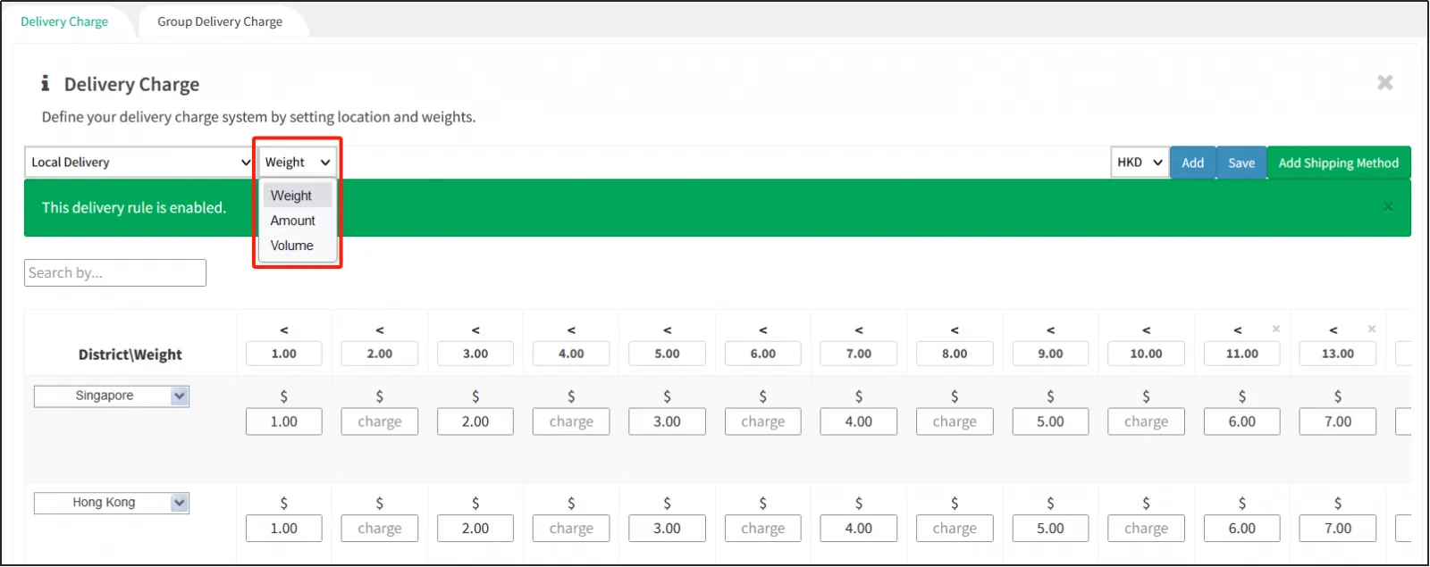 Select a billing method