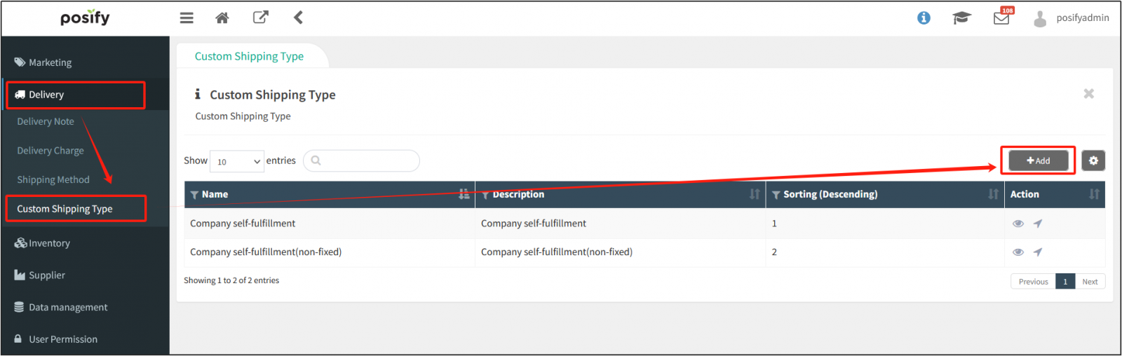 Add a Custom Shipping Type
