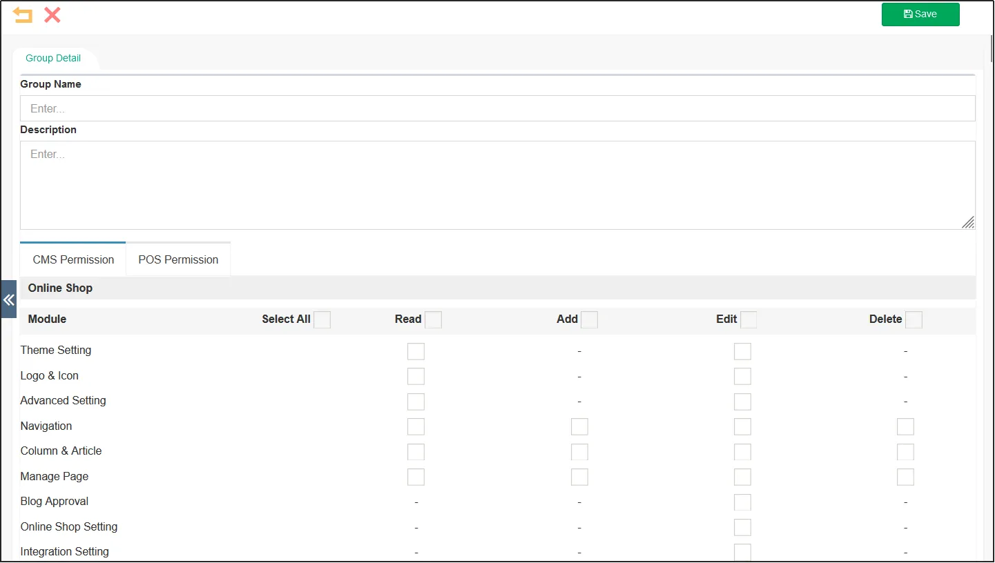 Edit staff group details