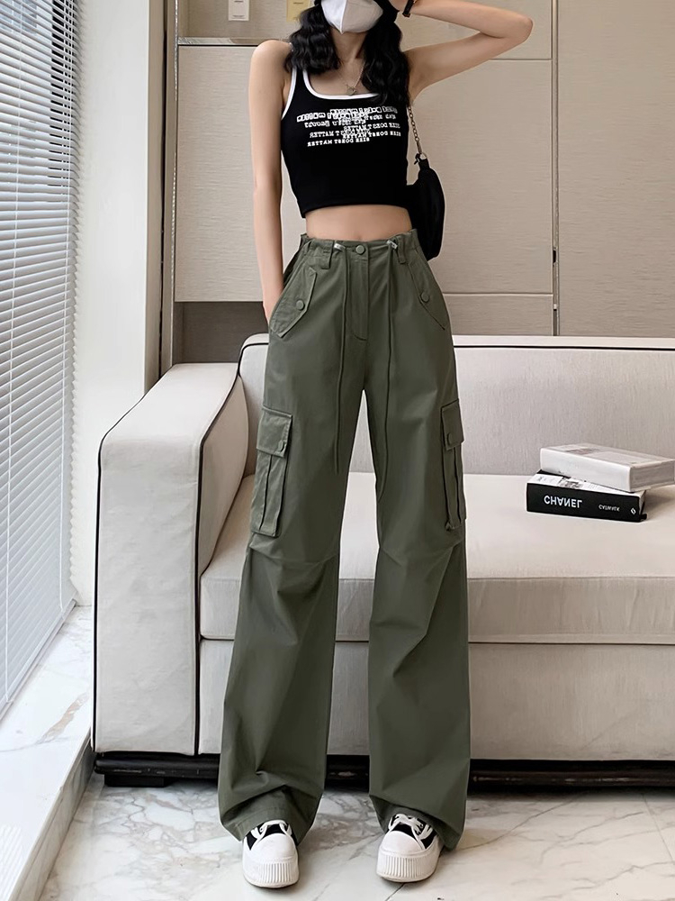 PETITE 單排扣口袋側邊裝載裙褲