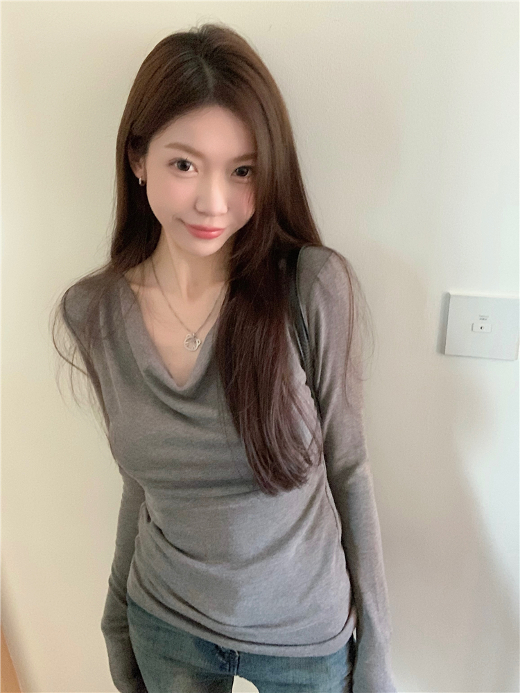 DAZY 長袖v領t恤