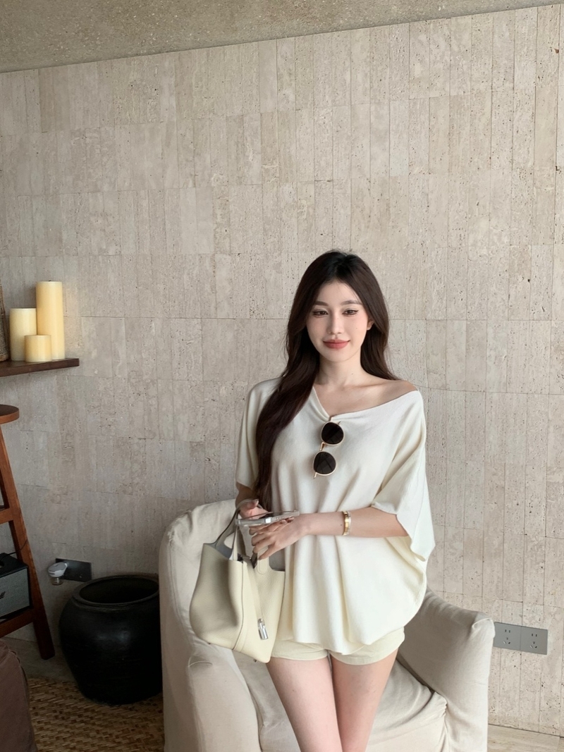LUNE 女士蝙蝠短袖t恤