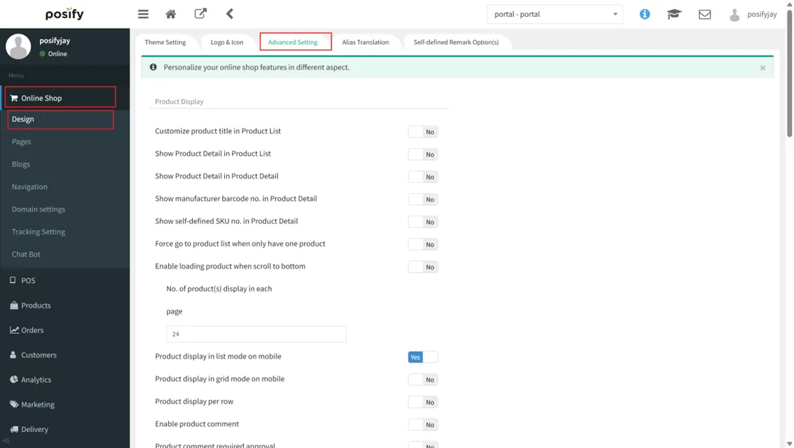 Advanced Setting
