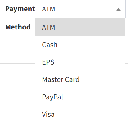 Select a payment method