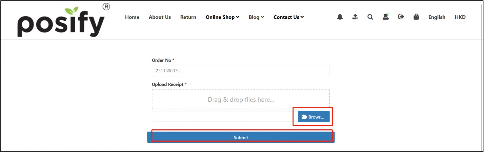 Upload credentials