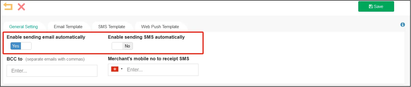 TAB basic Settings