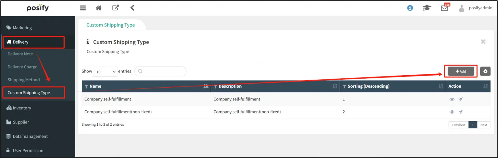 Add a Custom Shipping Type