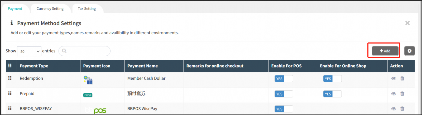 Add a payment method