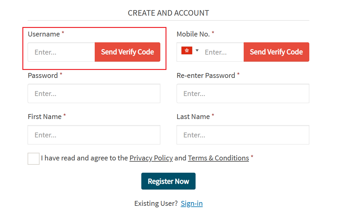 CREATE AND ACCOUNT