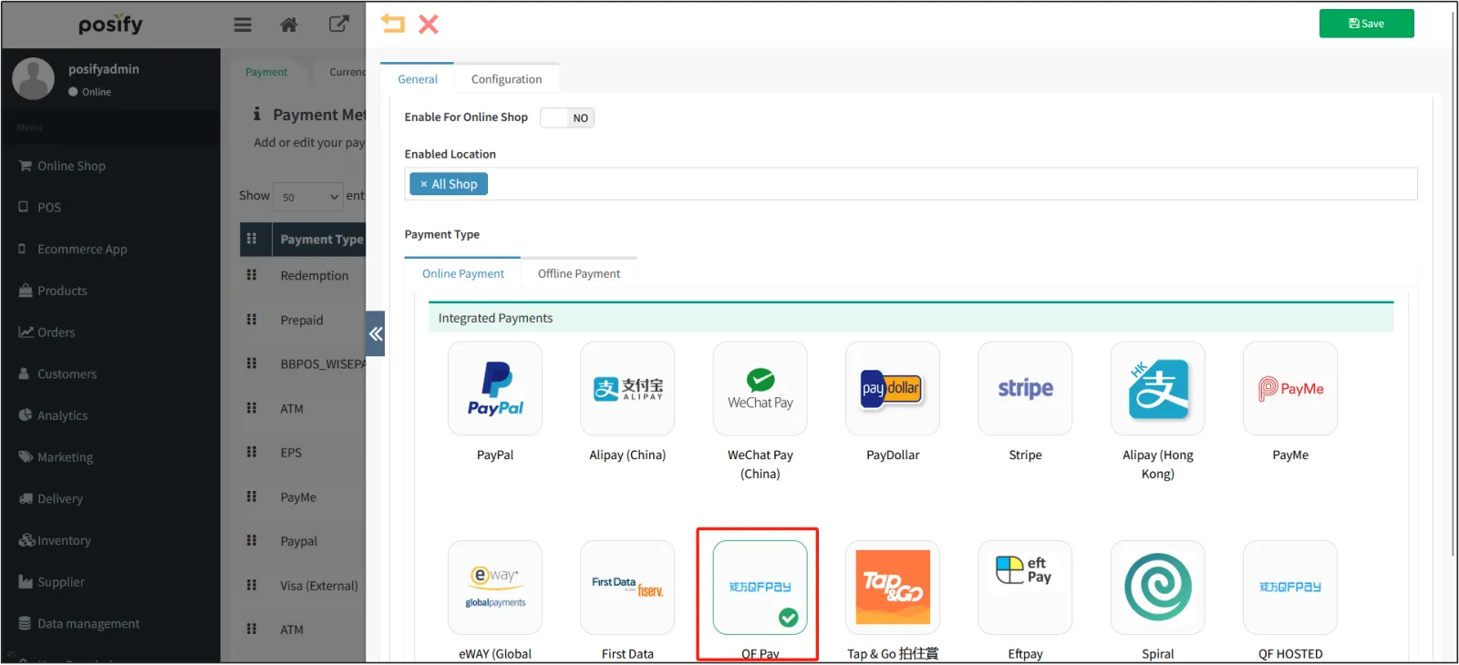 Select a payment method