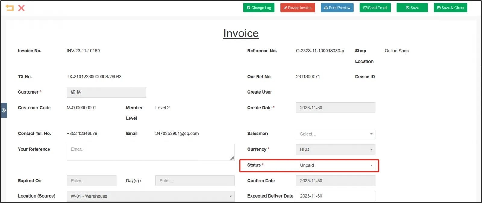 invoice