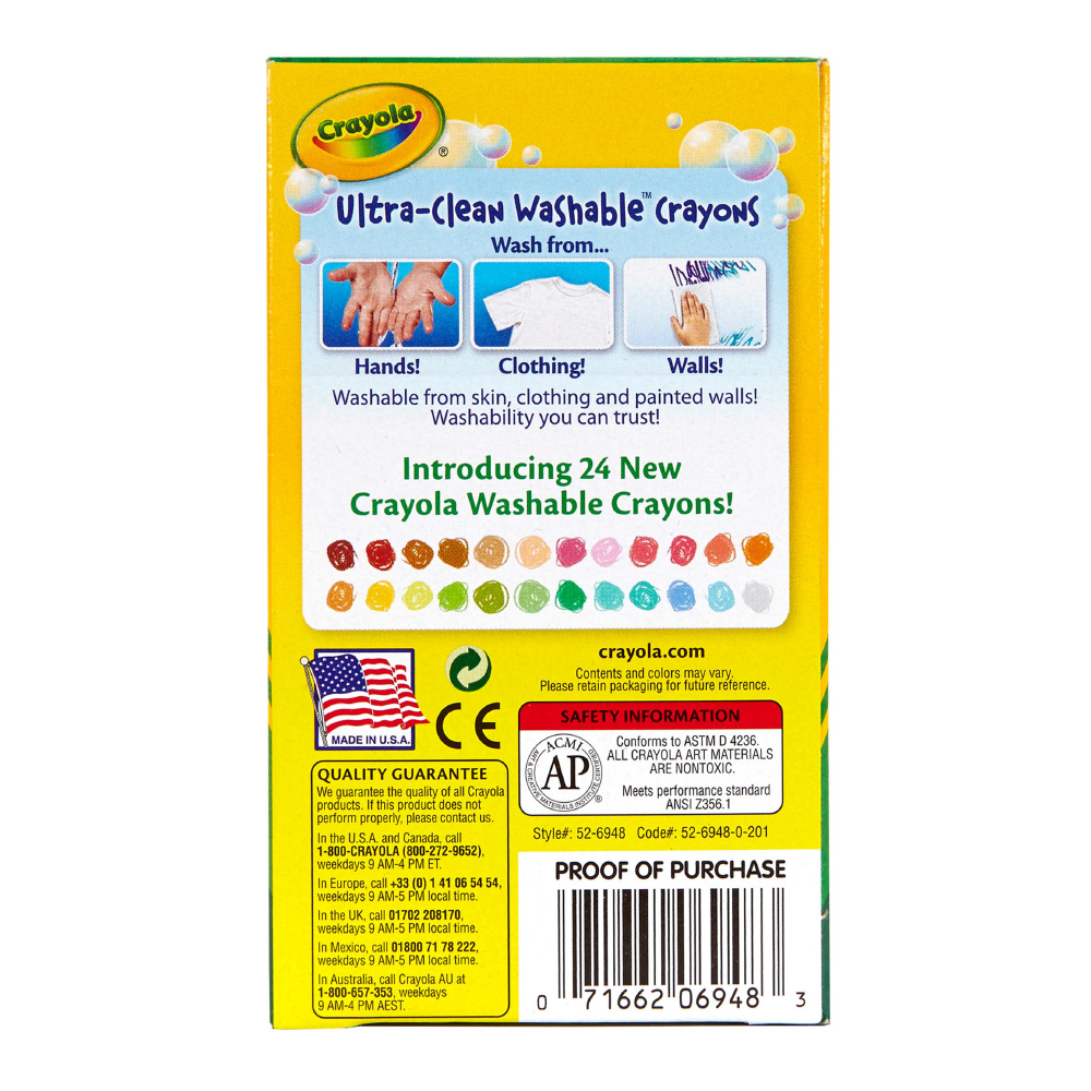 48 count Ultra-Clean Washable Regular Crayons
