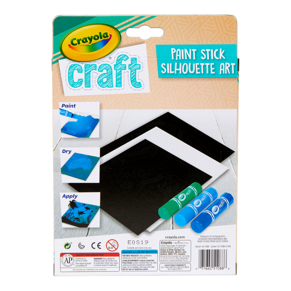 Craft Paint Stick Silhouette Art Set 3-Ocean