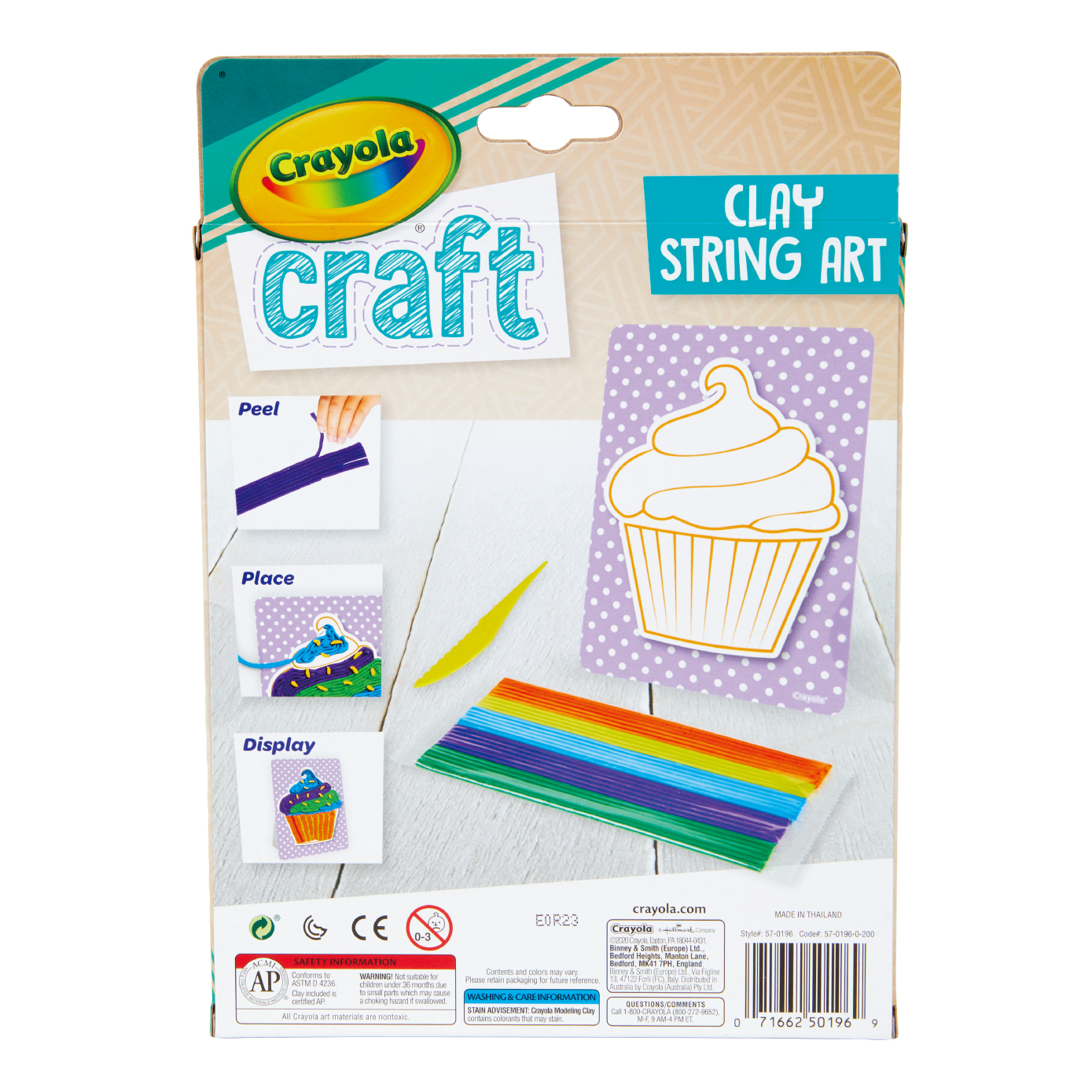 Craft Clay String Art Set - Cupcake