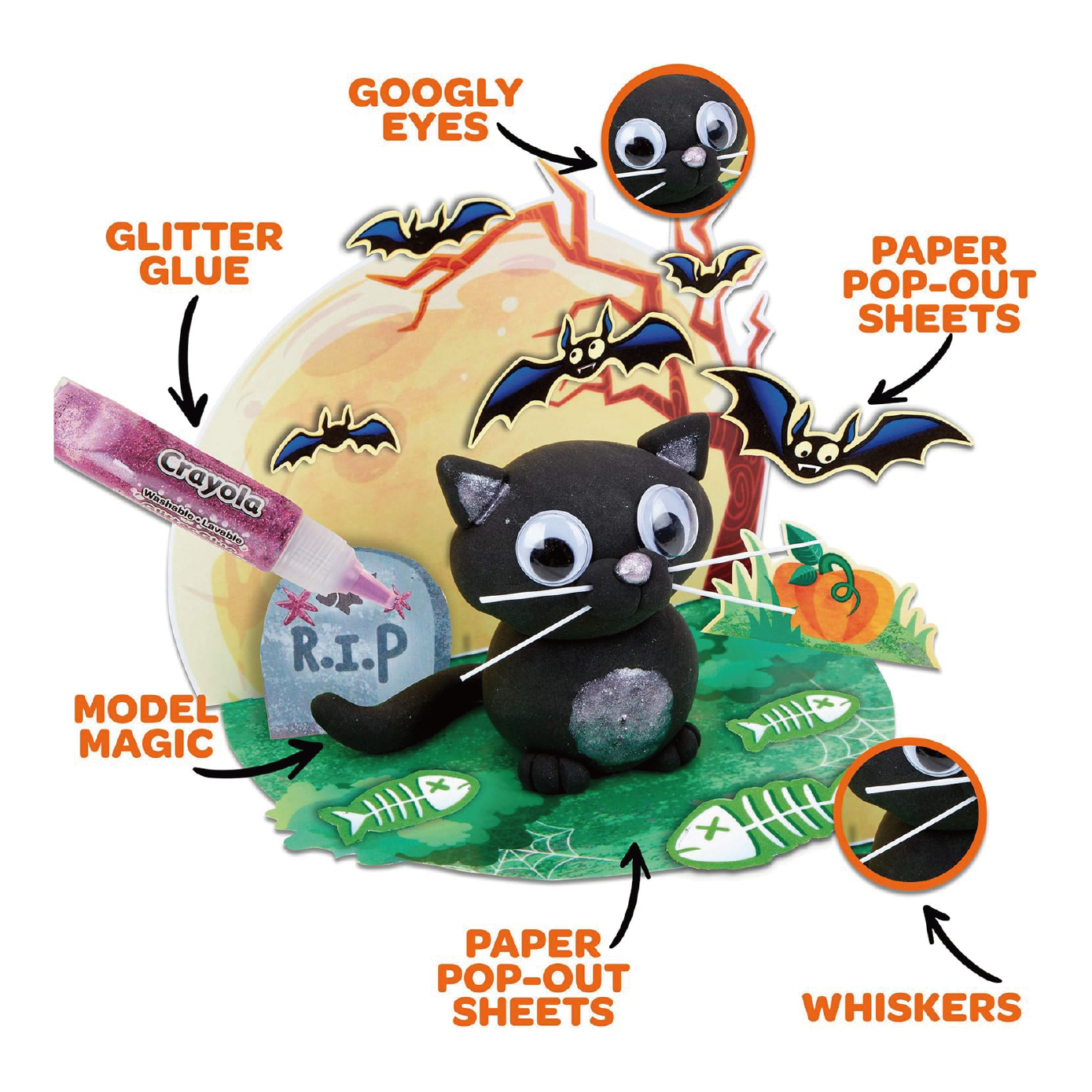 Model Magic-Halloween Black Cat Craft Kit