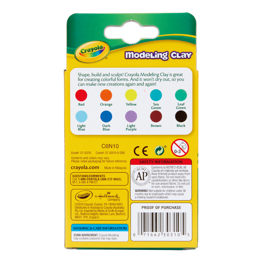 Cr Crayola Modeling-Clay Stick Mini 10Ct