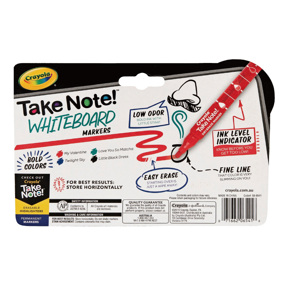 Take Note! 4 ct. Fine LineDry-Erase Markers