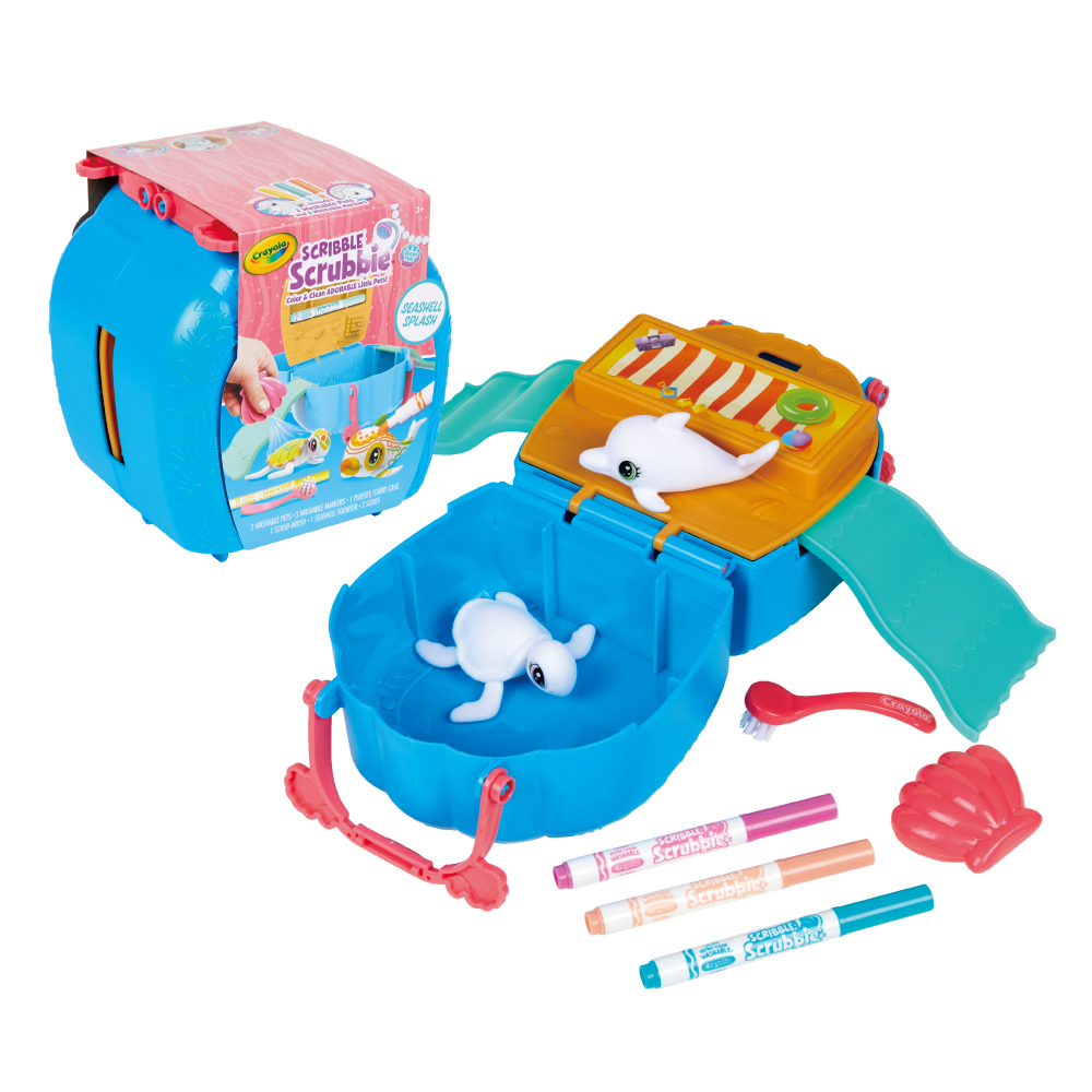 Scribble Scrubbie Ocean Pets Seashell Splash