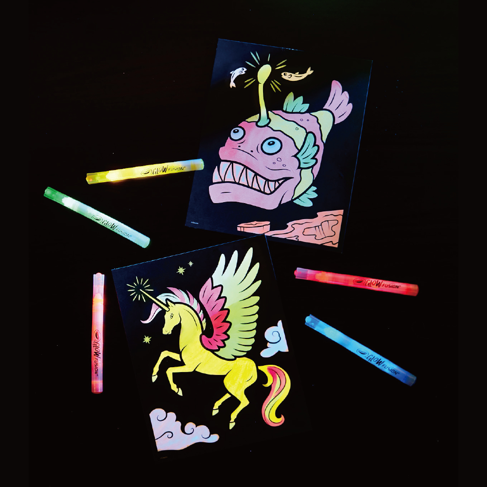Glow Fusion Marker Coloring Set - Mythical Creatures