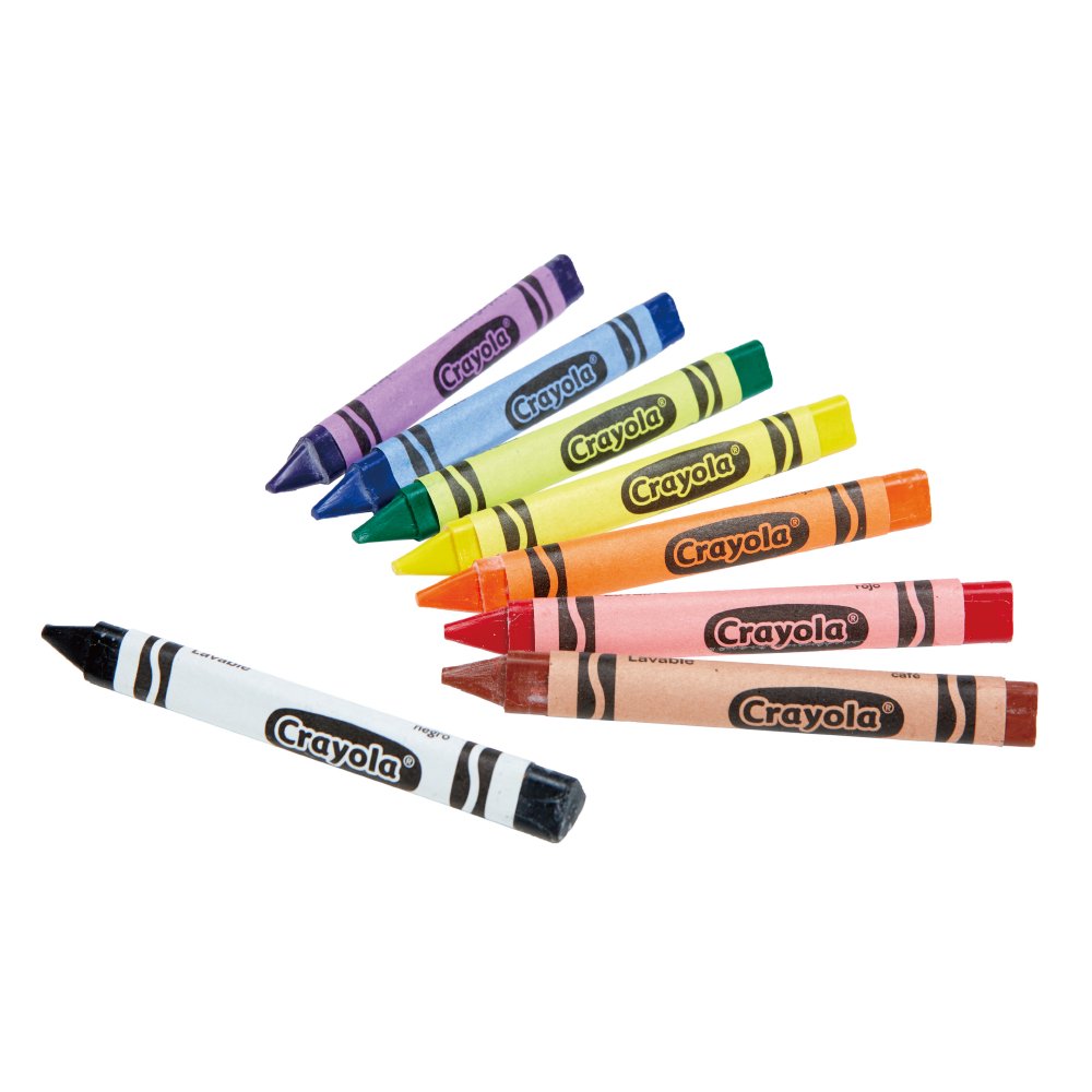 Washable Tripod Grip Crayon 8ct