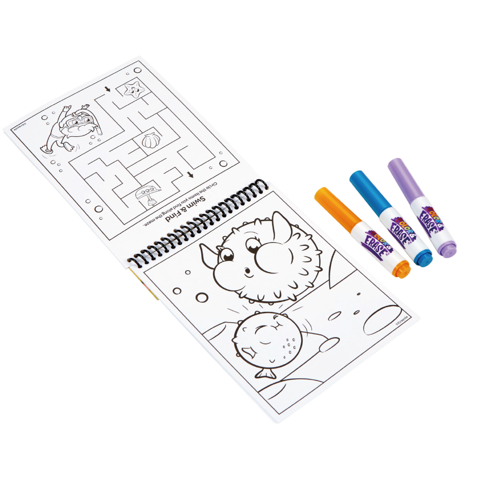 CLR／ERASE ACT PAD;UNDER THE SEA;18PK