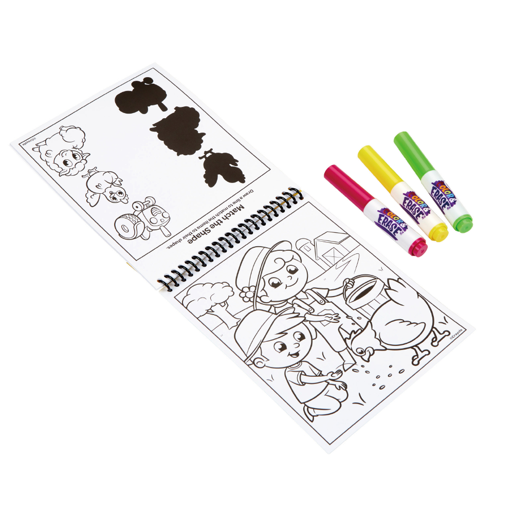 CLR／ERASE ACT PAD;ON THE FARM;18PK