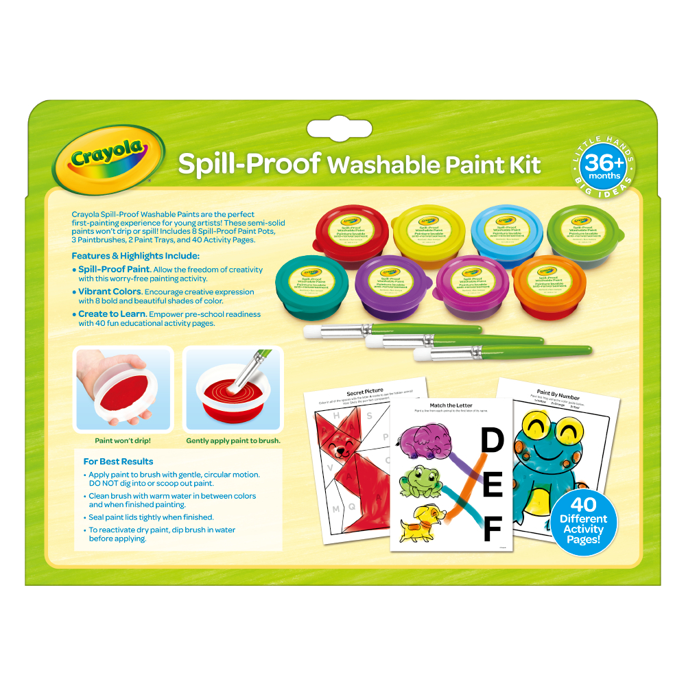 Spill-Proof Paint Activity Kit