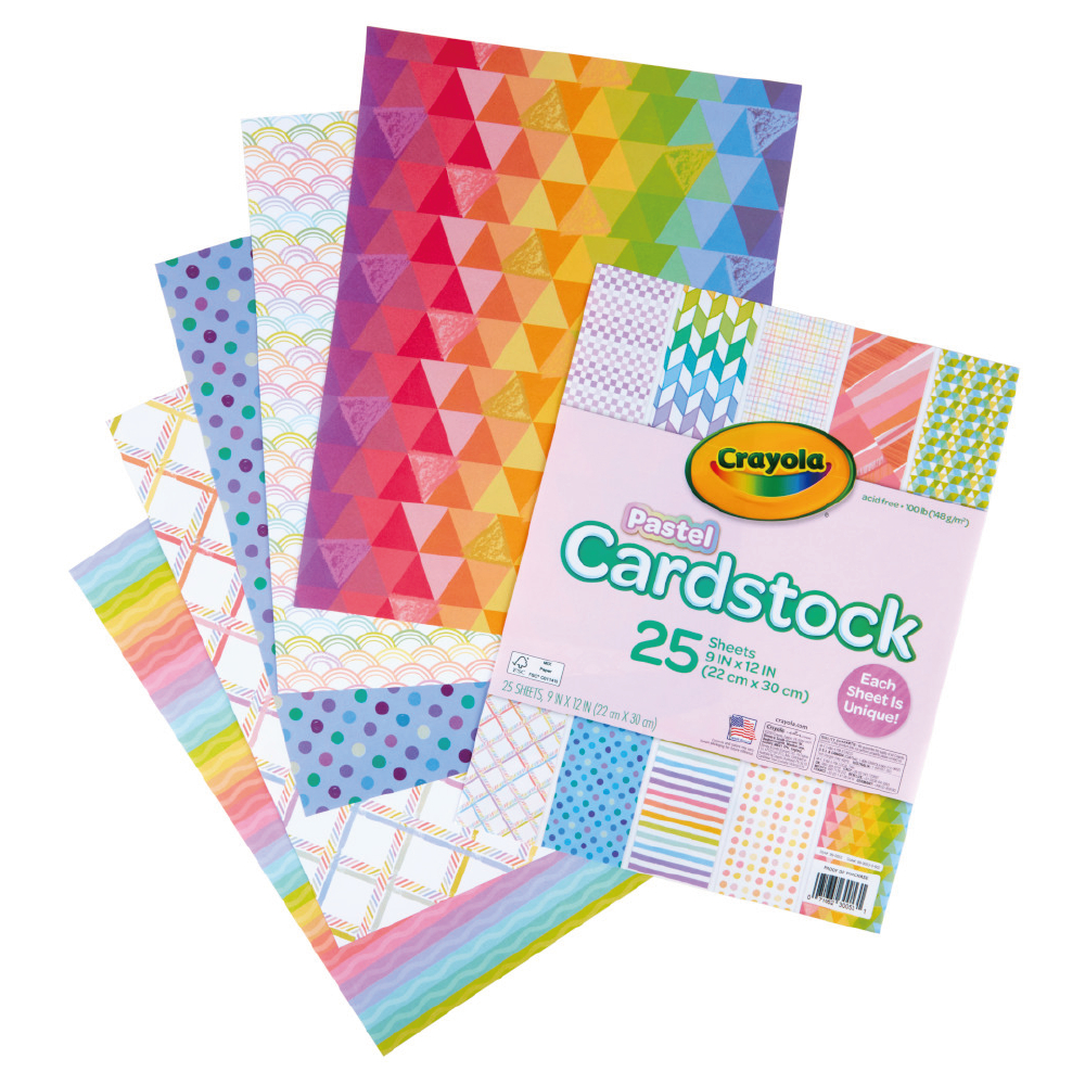 Bright Pop Cardstock Paper 25 Count Arts & Crafts Supplies