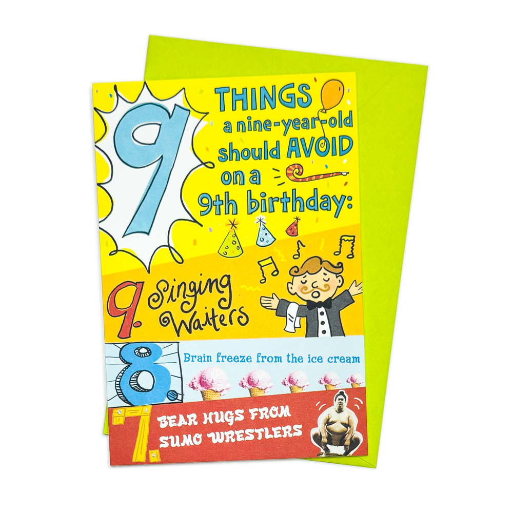 9th Birthday Card