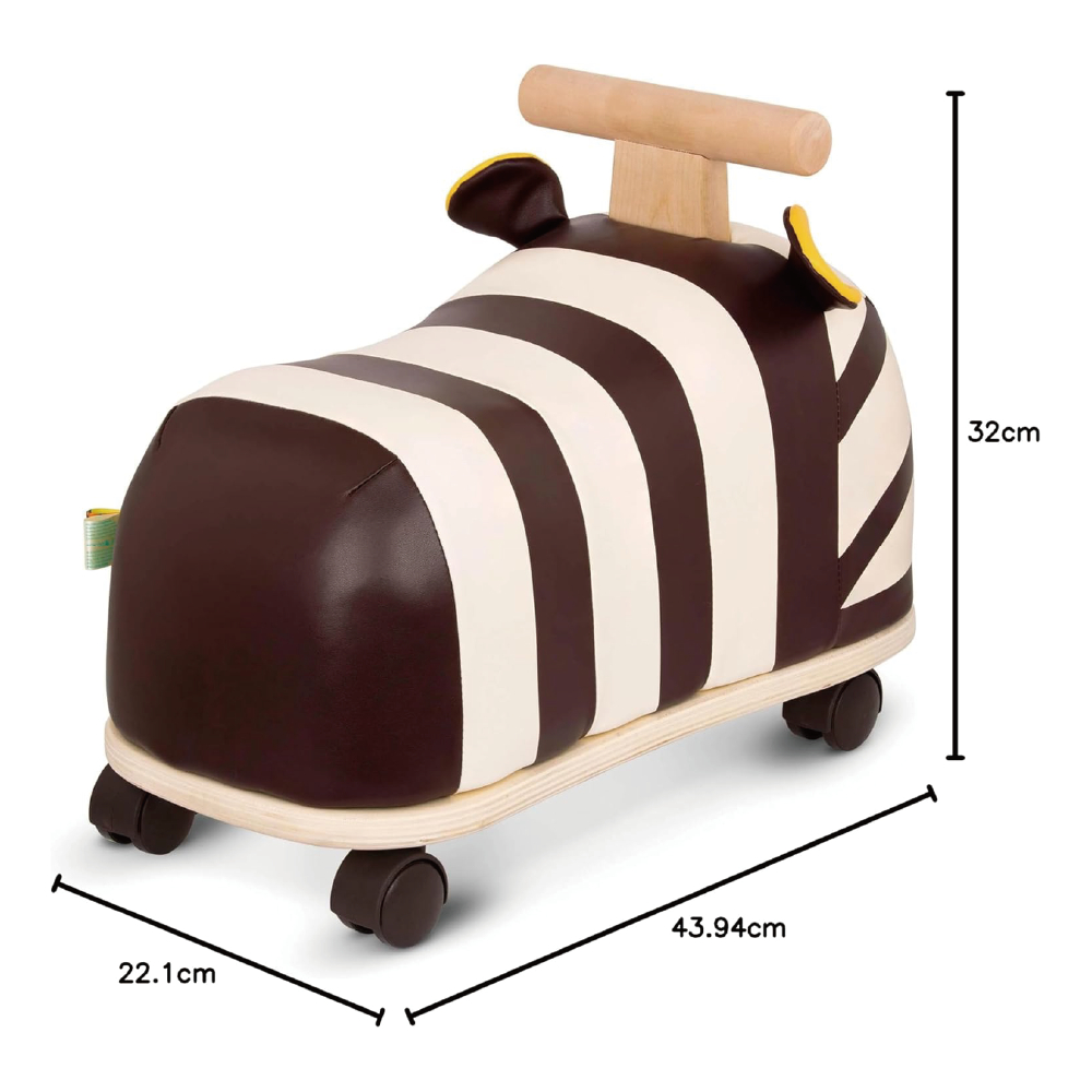 BX1949Z@B. ZEBRA WOODEN RIDE ON