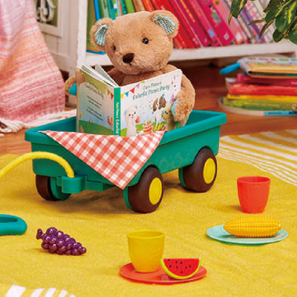 BX1964@B. CLASSIC PLUSH BEAR, BOOK & DELUXE PICNIC SET