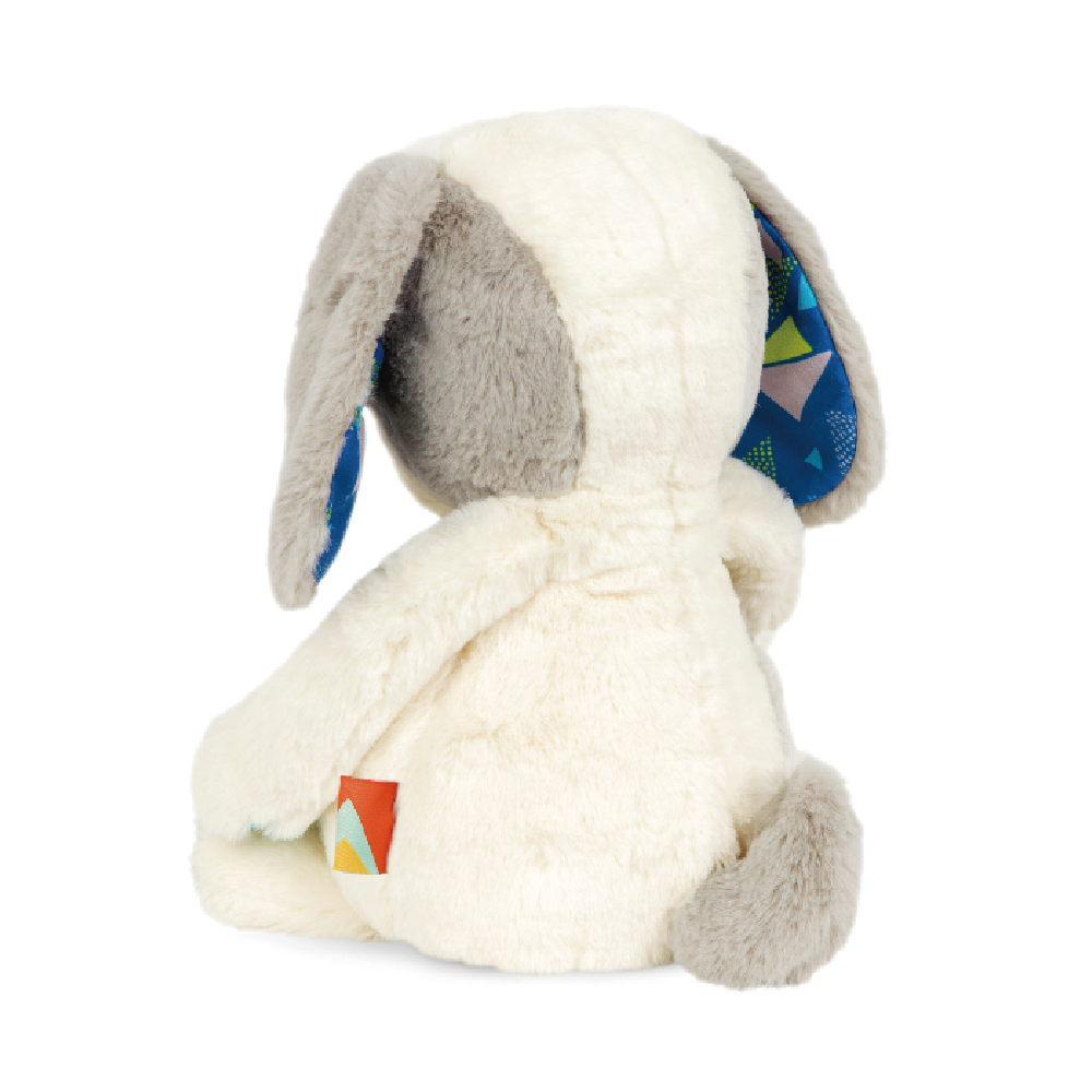 BX1857Z@B. CLASSIC PLUSH DOG – WHITE & GREY