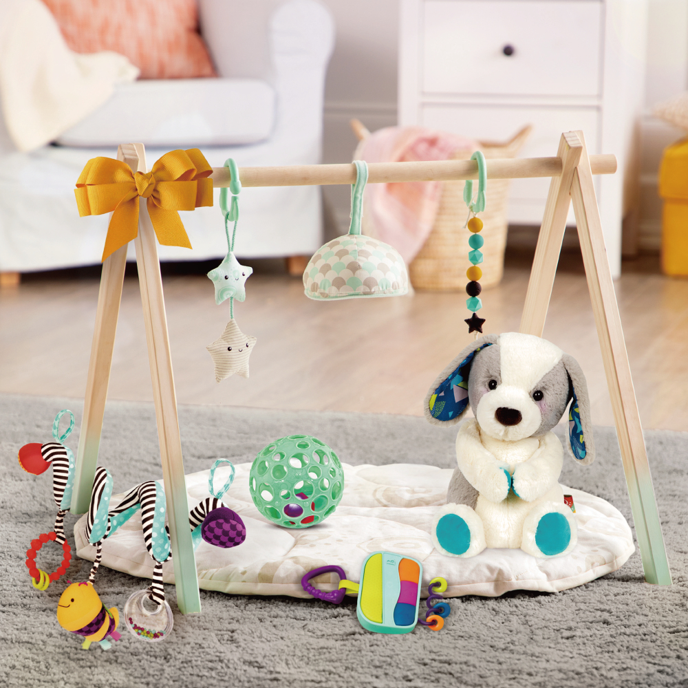 BX1857Z@B. CLASSIC PLUSH DOG – WHITE & GREY