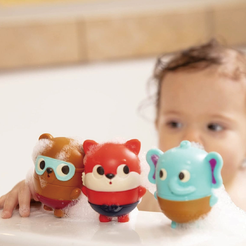 LB1846Z@LOB. BATH SQUIRTS SET - ELEPHANT, BEAR, FOX