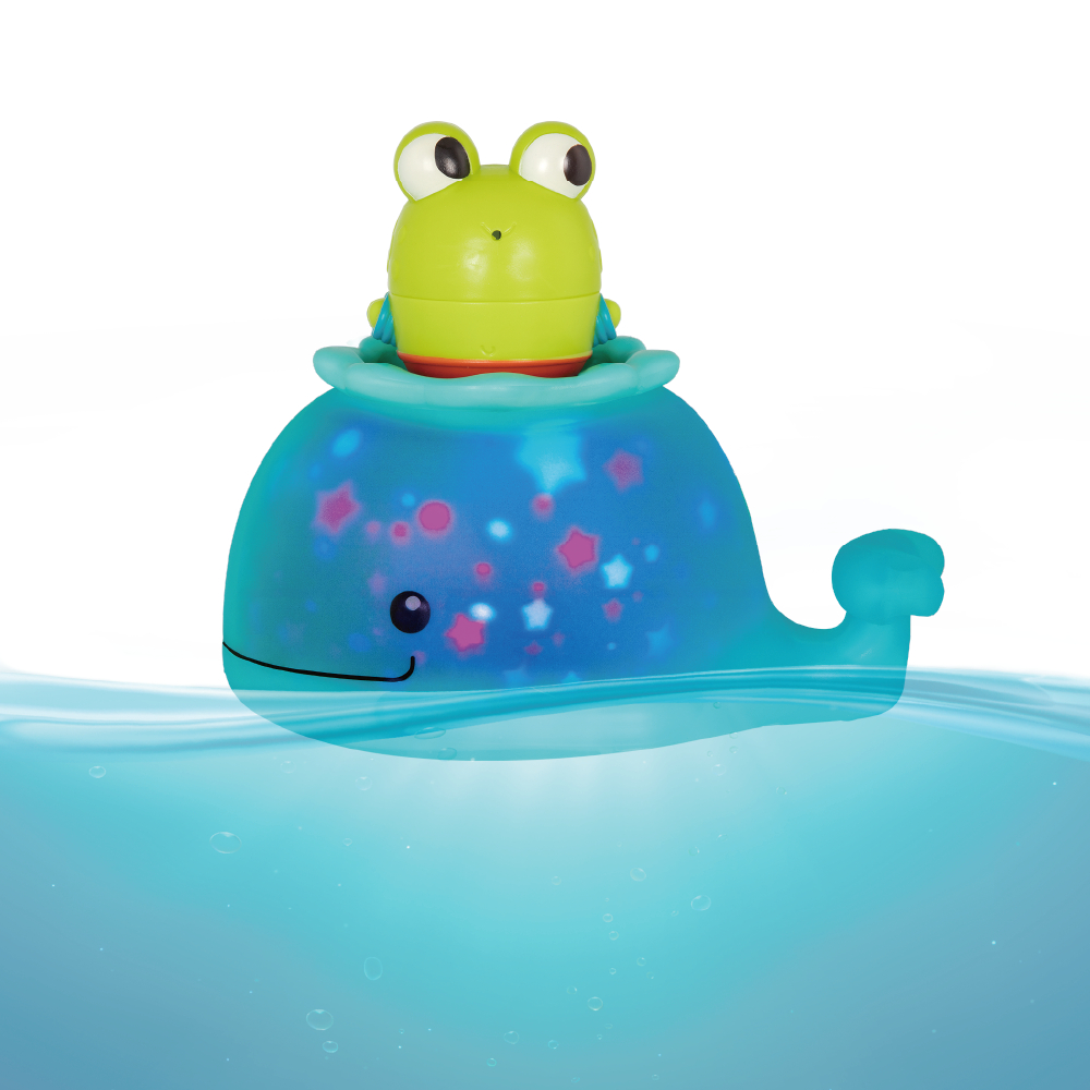 LB1712Z@LAND OF B. SQUIRT FROG & LIGHT-UP GLOW WHALE