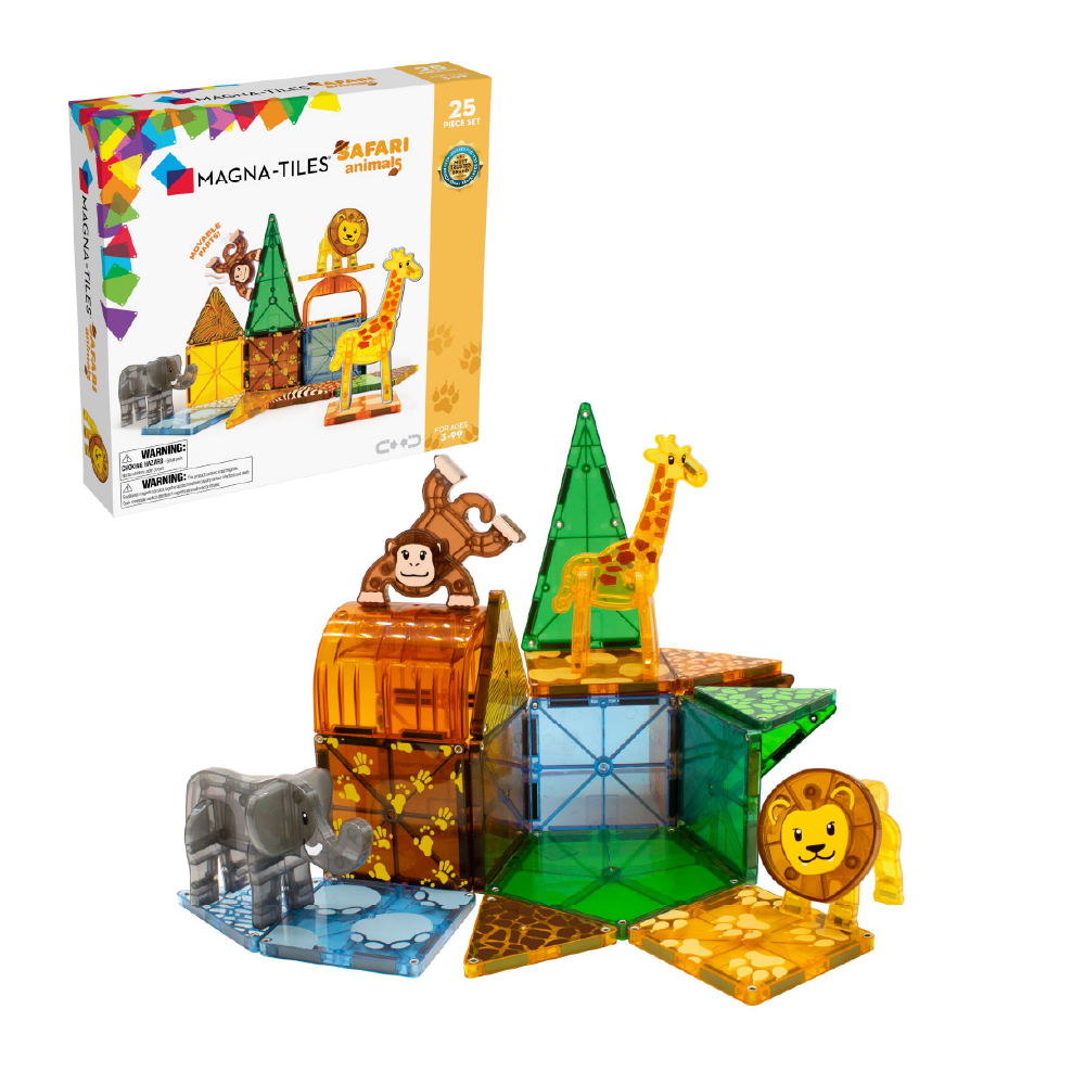 MAGT-20925@MAGNA-TILES® Safari Animals 25 Piece Set